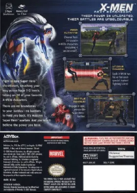 X-Men - Next Dimension box cover back